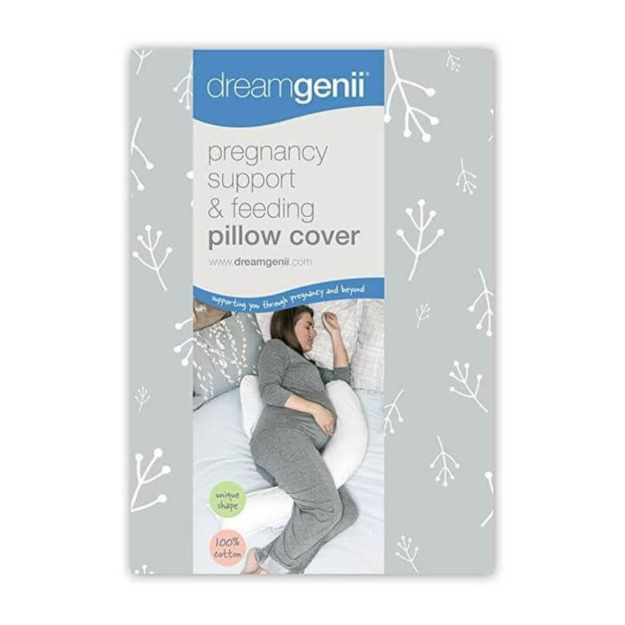 Dreamgenii Floral Grey White Cotton Cover